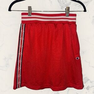 Red Champion Mesh Jersey Short Skirt
